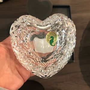 Waterford Crystal “With Love” covered heart box